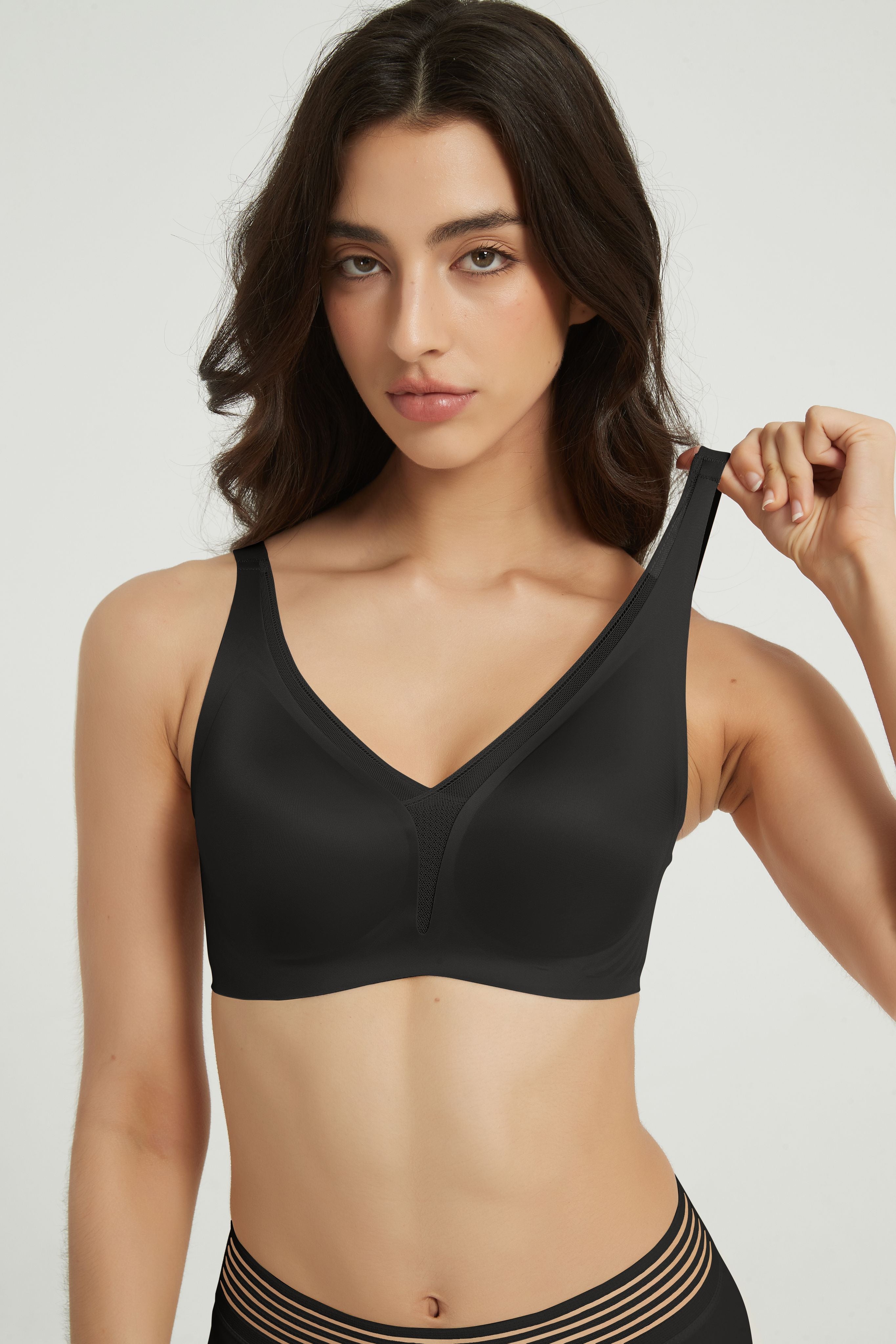 mesh cross over bras