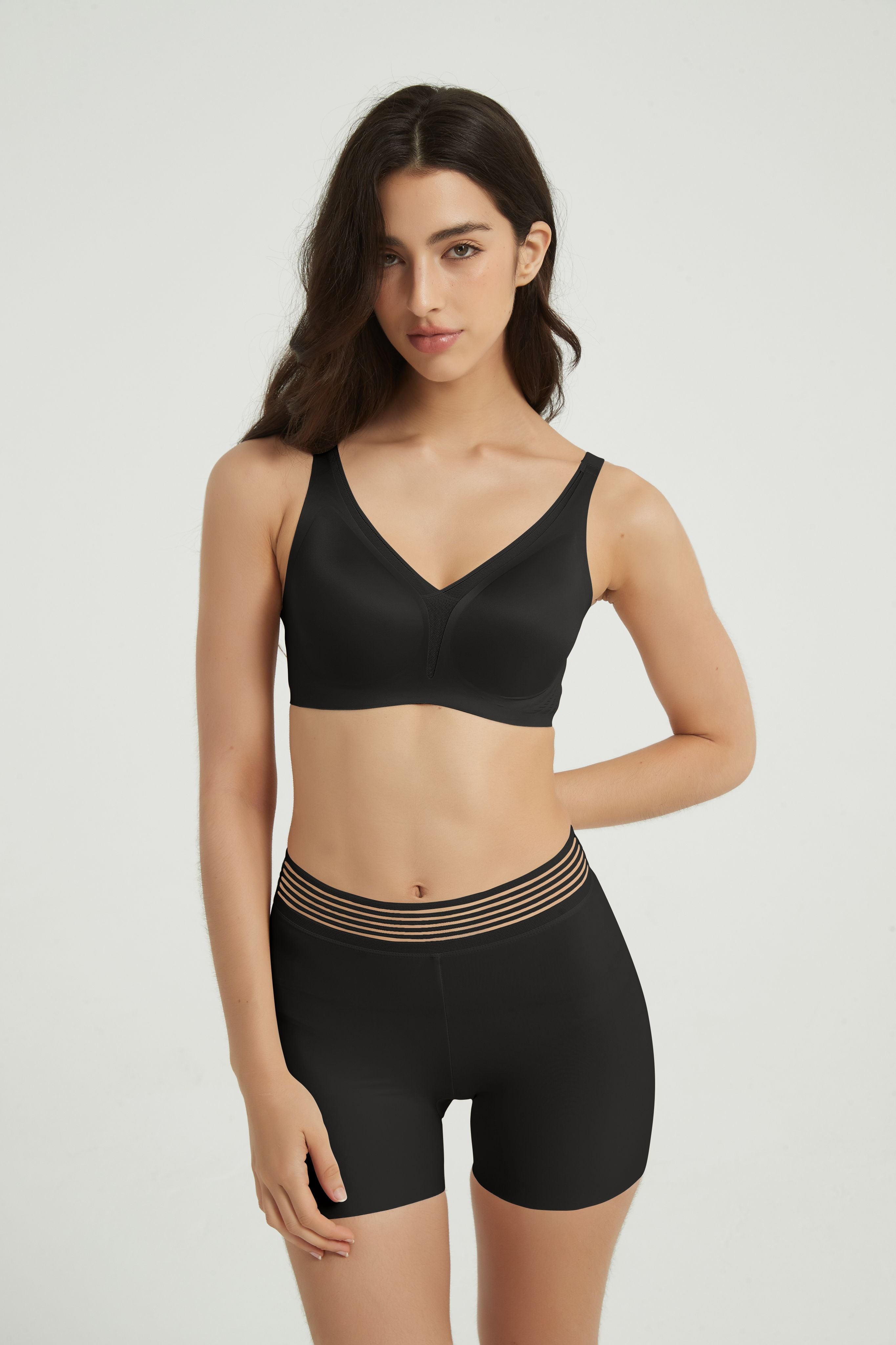 mesh cross over bras
