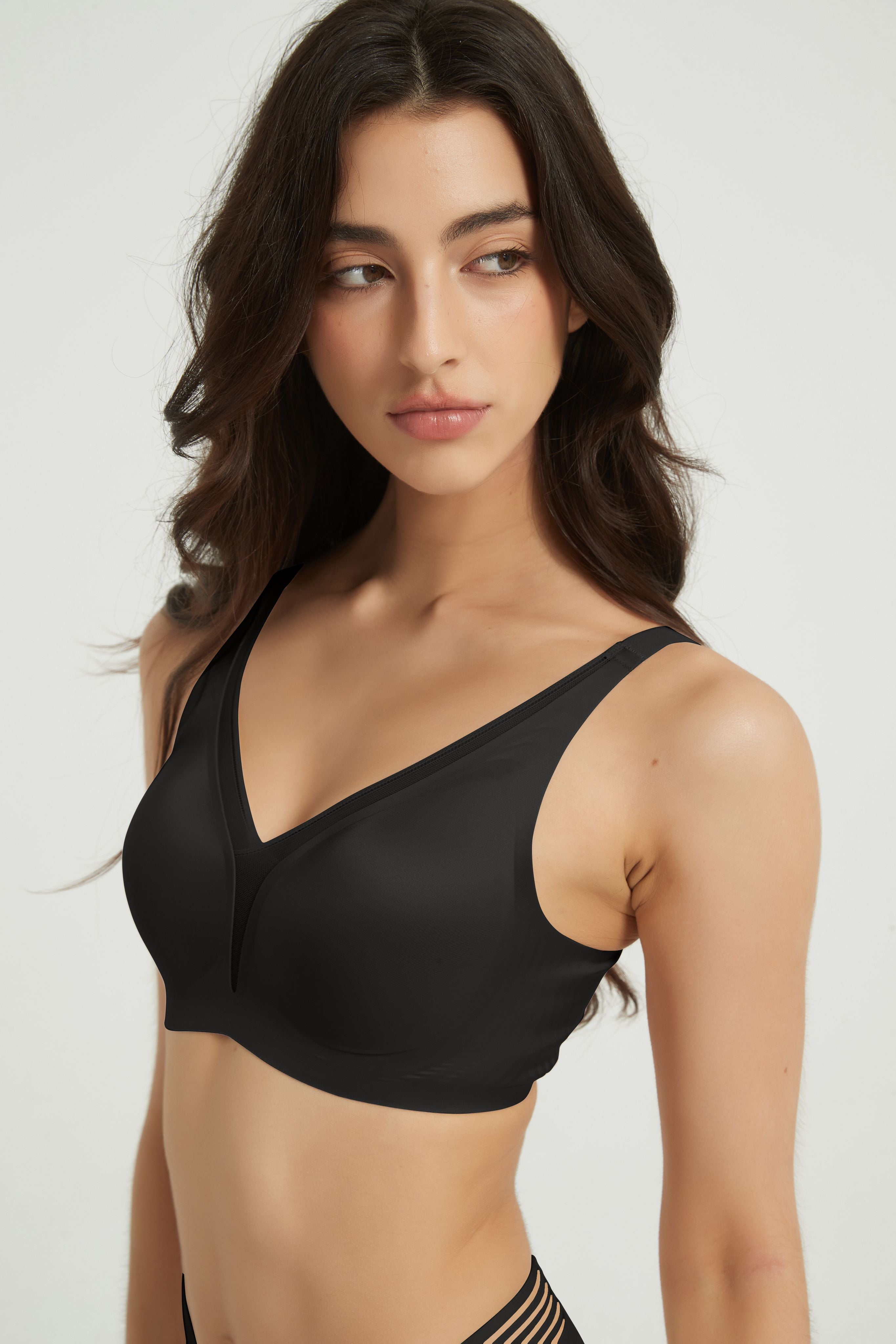 mesh cross over bras